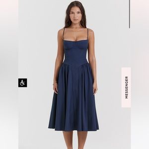 House of CB Samaria Dress in French Navy